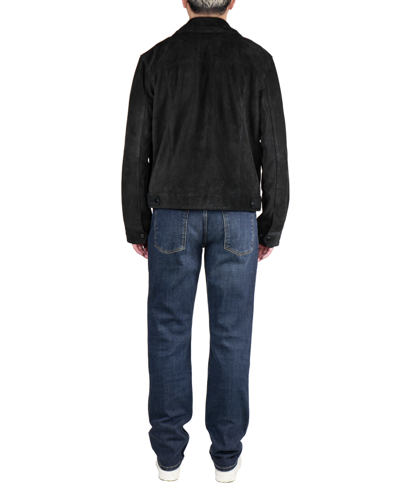 Men's Slim Jeans in Dark Worn-full view back