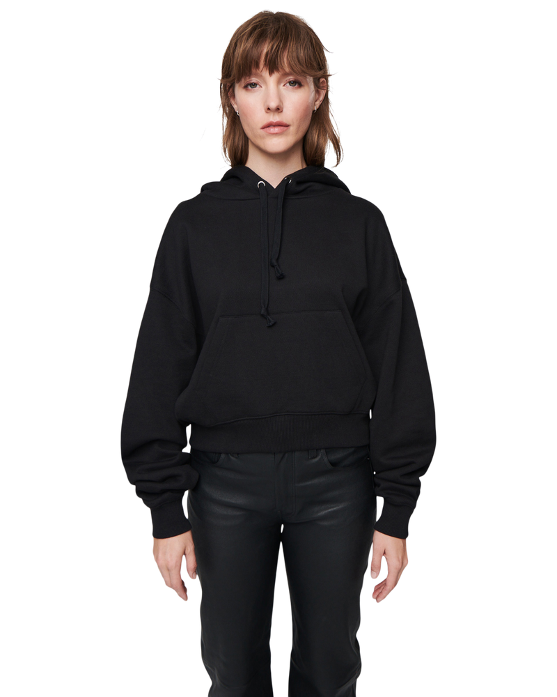 Women's Cropped Hoodie in Black