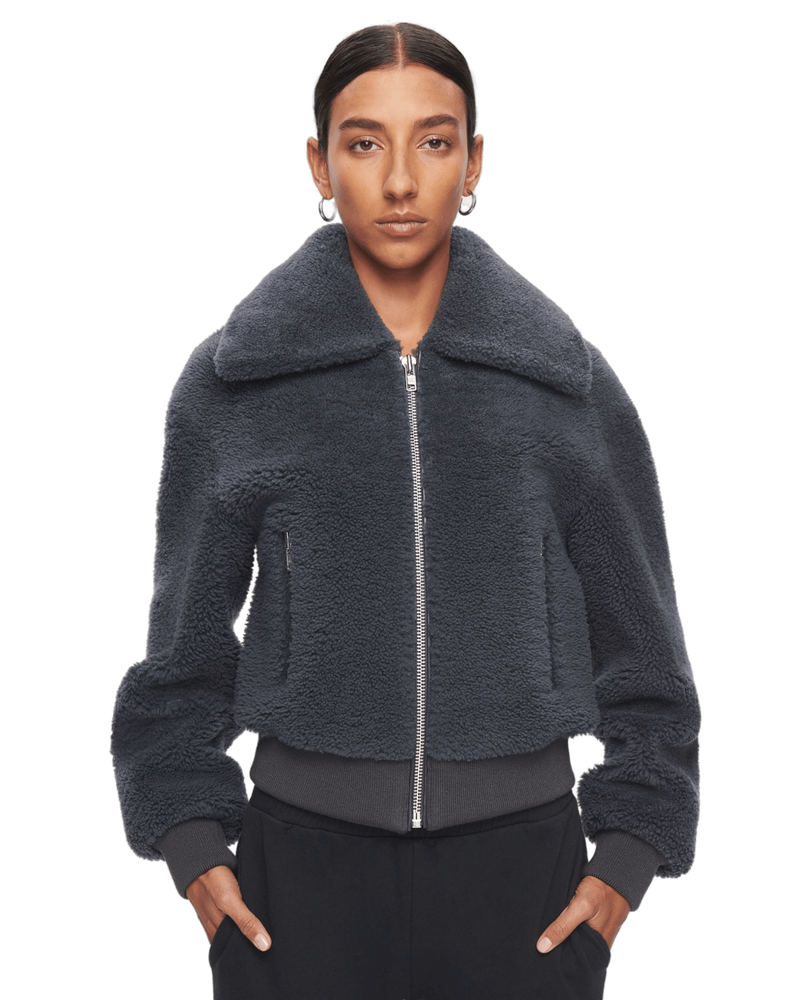 Women's Shearling Jacket in Grey