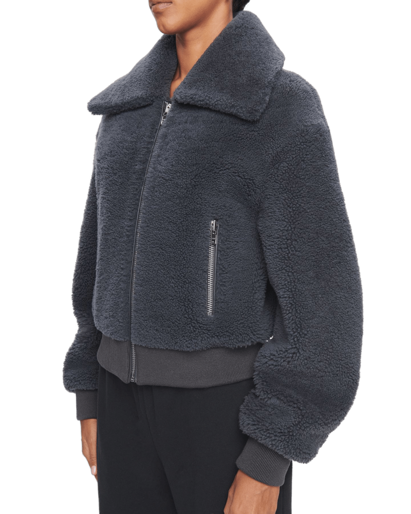 Women's Shearling Jacket in Grey