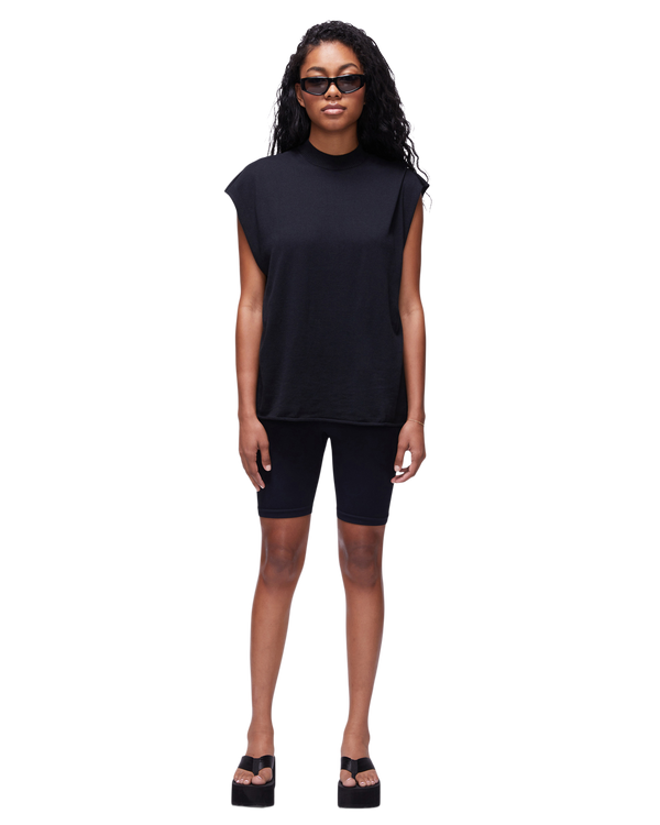 unisex black muscle tee