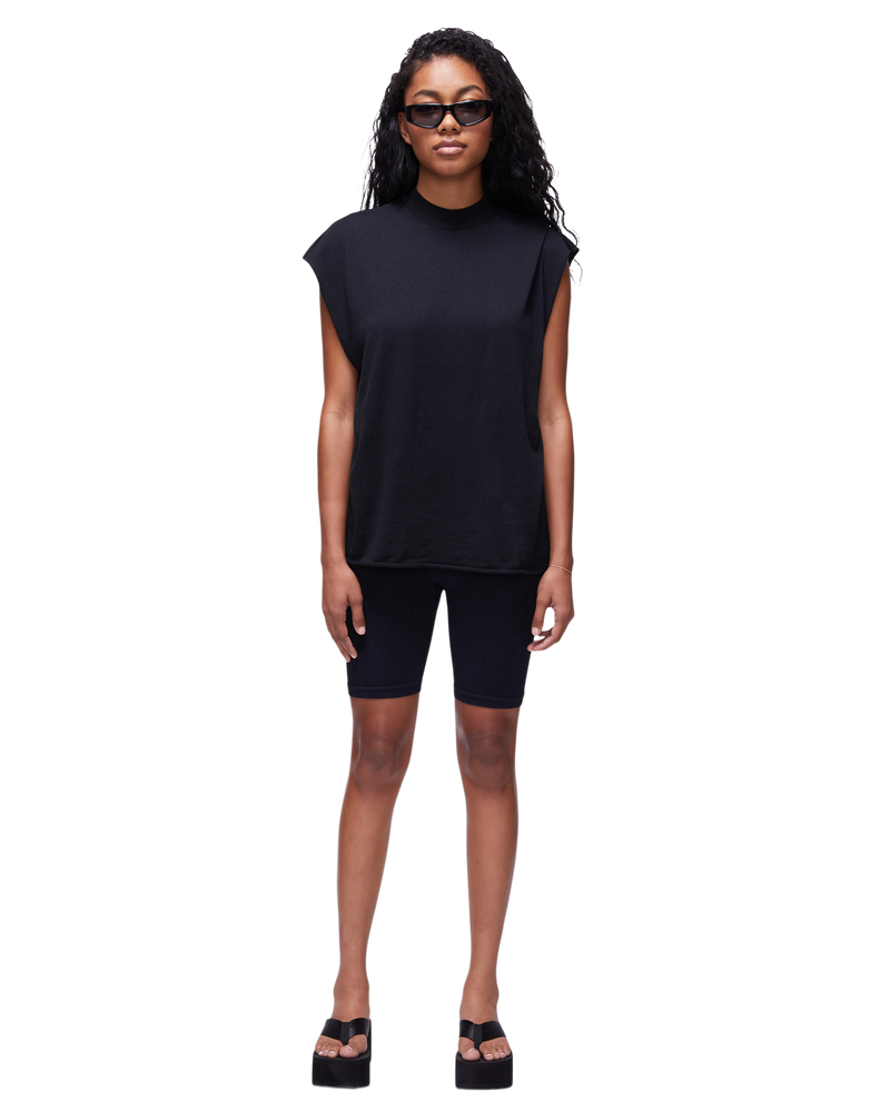 unisex black muscle tee