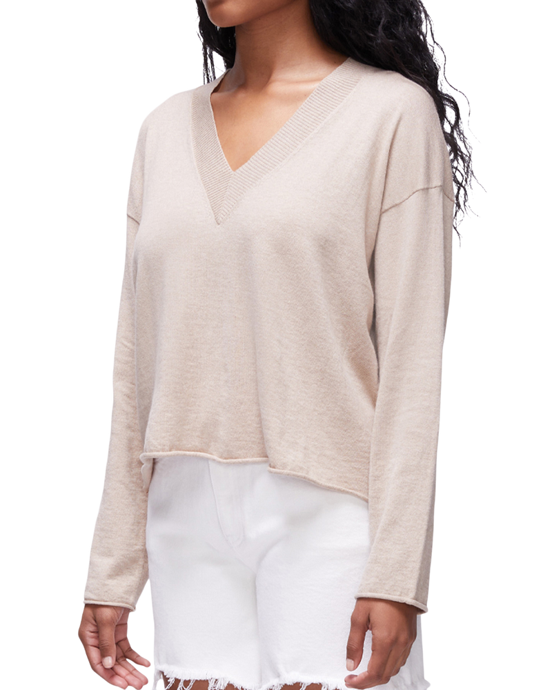 womens camel v-neck